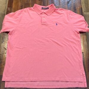 Polo Ralph Lauren pink pique knit polo XXL